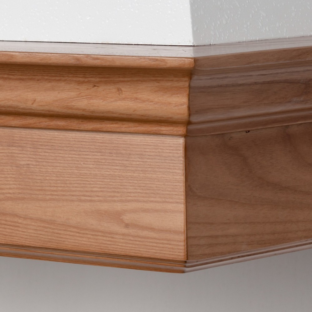 ANNA 120 cappa cucina legno frassino, cono bianco, mot. C70